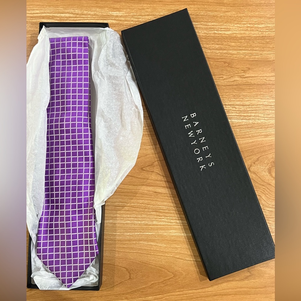 NWT Barneys New York Neck Tie in Purple